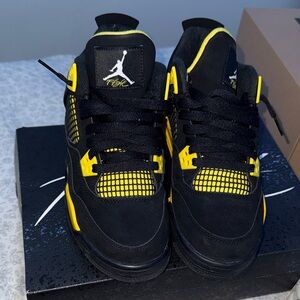 Jordan Black and Yellow Sneakers